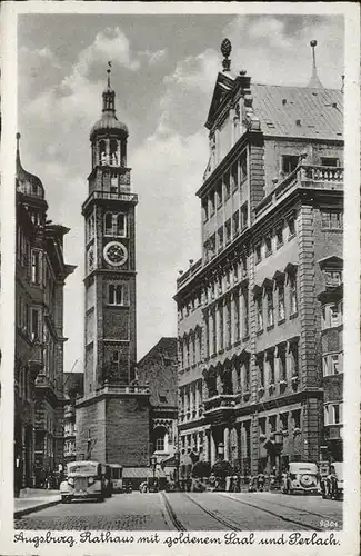 Augsburg Rathaus und Perlachturm  Kat. Augsburg