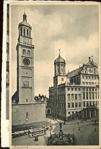 Augsburg Rathaus und Perlachturm Kat. Augsburg