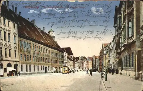 Augsburg Maximilianstrasse mit Fuggerhaus Feldpost Kat. Augsburg