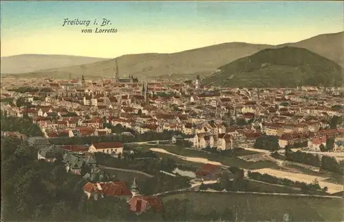 Freiburg Breisgau Blick vom Loretto Kat. Freiburg im Breisgau