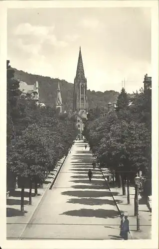 Freiburg Breisgau Blick zum Muenster von der Eisenbahnstrasse Kat. Freiburg im Breisgau