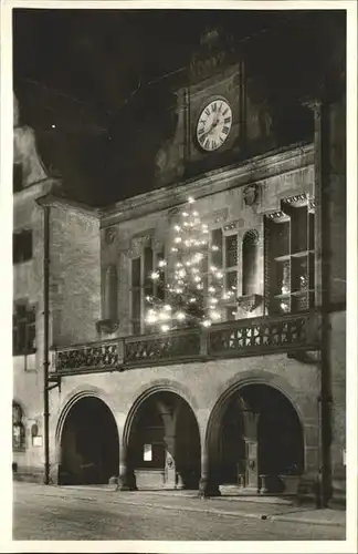 Freiburg Breisgau Rathaus bei Nacht Kat. Freiburg im Breisgau