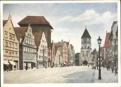 Augsburg Jakoberstrasse mit Tor Kat. Augsburg