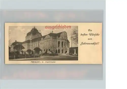 Freiburg Breisgau Stadttheater Stempel auf AK Kat. Freiburg im Breisgau