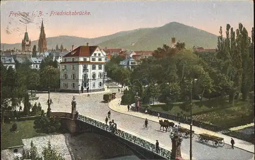 Freiburg Breisgau Friedrichsbruecke Kat. Freiburg im Breisgau