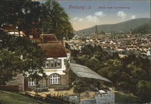 Freiburg Breisgau Blick vom Lorettoberg Kat. Freiburg im Breisgau