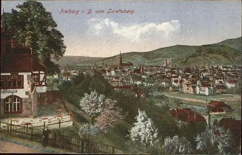 Freiburg Breisgau Blick vom Lorettoberg Kat. Freiburg im Breisgau