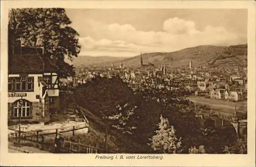 Freiburg Breisgau Blick vom Lorettoberg Kat. Freiburg im Breisgau