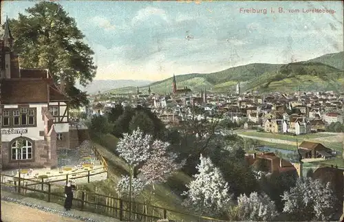 Freiburg Breisgau Blick vom Lorettoberg Kat. Freiburg im Breisgau