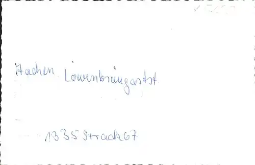 Aachen Loewenbraeugaststaette Gastraum Kat. Aachen
