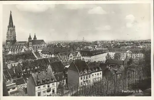 Freiburg Breisgau Panorama mit Muenster Kat. Freiburg im Breisgau