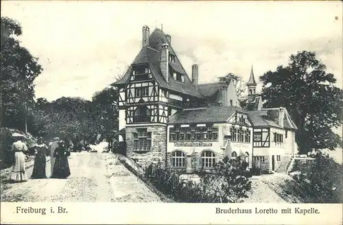 Freiburg Breisgau Bruderhaus Loretto mit Kapelle Kat. Freiburg im Breisgau