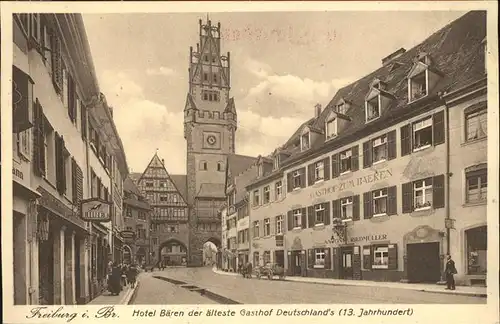 Freiburg Breisgau Hotel B?ren 13. Jahrh. Martnistor Kat. Freiburg im Breisgau