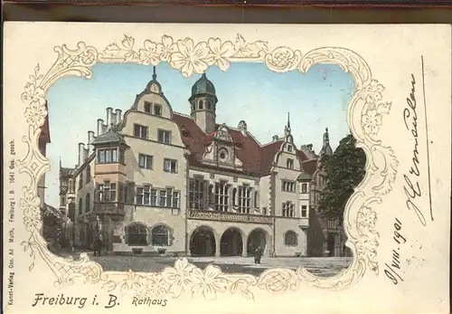 Freiburg Breisgau Rathaus Pr?gedruck Kat. Freiburg im Breisgau