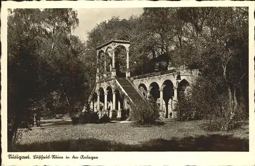 Stuttgart Ruine in den Anlagen Kat. Stuttgart