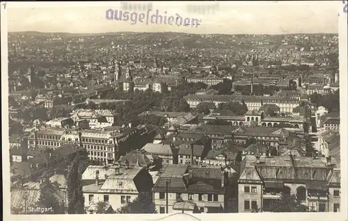 Stuttgart Fliegeraufnahme Kat. Stuttgart