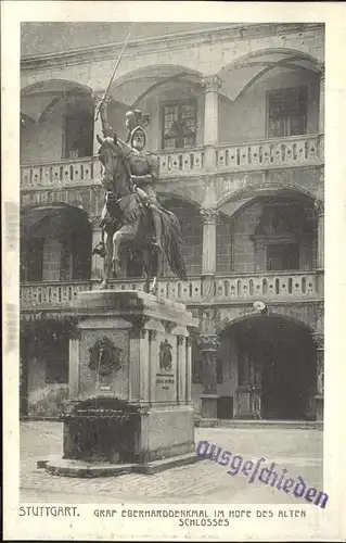 Stuttgart Graf Eberharddenkmal Hof Altes Schloss Kat. Stuttgart