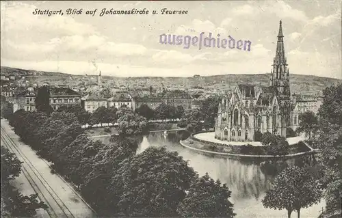 Stuttgart Johanneskirche Feuersee Kat. Stuttgart