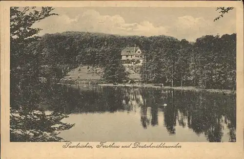 Saarbruecken Forsthaus am Deutschmuehlenweiher Kat. Saarbruecken