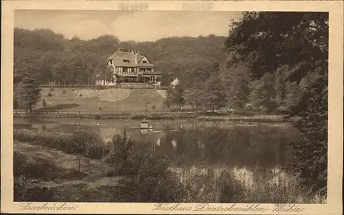 Saarbruecken Forsthaus am Deutschmuehlenweiher Kat. Saarbruecken