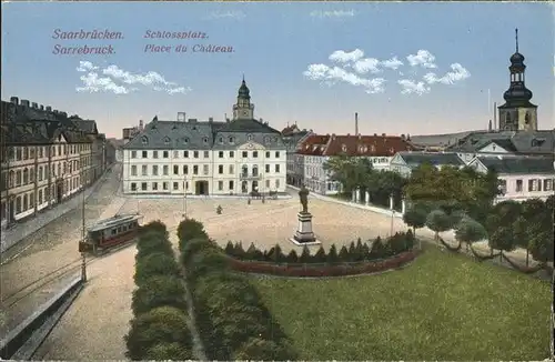 Saarbruecken Schlossplatz Strassenbahn Kat. Saarbruecken