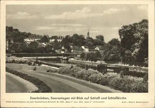 Saarbruecken Saaranlagen Schloss Schlosskirche Kat. Saarbruecken