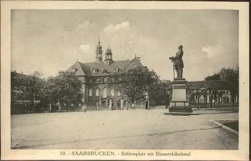 Saarbruecken Schlossplatz Bismarckdenkmal Kat. Saarbruecken