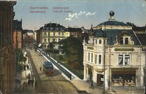 Saarbruecken Luisenbruecke Strassenbahn Kat. Saarbruecken