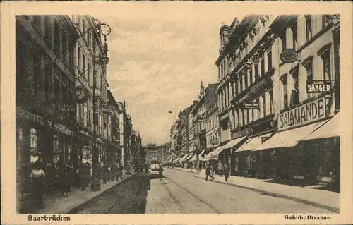 Saarbruecken Bahnhofstrasse Strassenbahn Kat. Saarbruecken