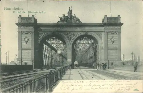 Mannheim Portal der Rheinbruecke Kat. Mannheim