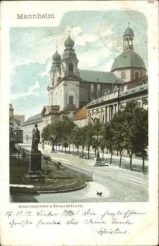 Mannheim Jesuitenkirche am Schillerplatz Kat. Mannheim