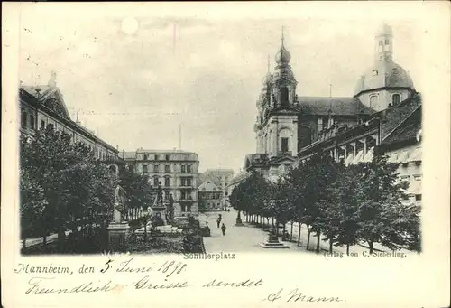 Mannheim Schillerplatz Kat. Mannheim