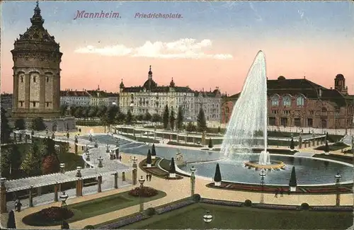 Mannheim Partie am Friedrichs Platz Kat. Mannheim