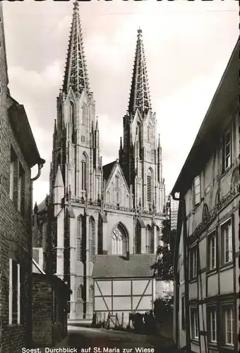 Soest Arnsberg Durchblick auf St Maria zur Wiese / Soest /Soest LKR