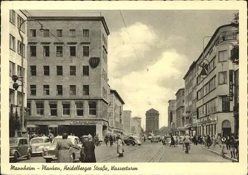 Mannheim Planken Heidelberger Strasse Wasserturm Kat. Mannheim