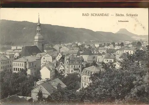 Bad Schandau Saechs. Schweiz Panorama Kirche Kat. Bad Schandau