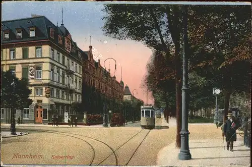 Mannheim Kaiserring Strassenbahn Kat. Mannheim