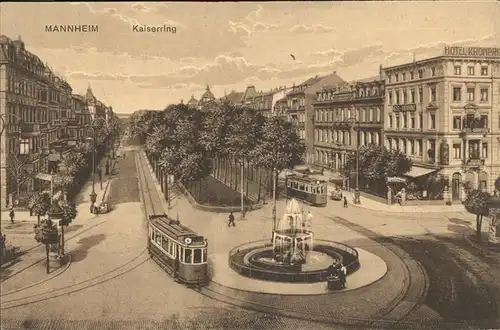 Mannheim Kaiser Ring Strassenbahn Kat. Mannheim