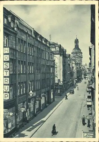 Mannheim Kunststrasse mit Rathausturm Kat. Mannheim