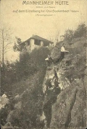 Oberflockenbach Mannheimer Huette Felsengruppe Kat. Weinheim