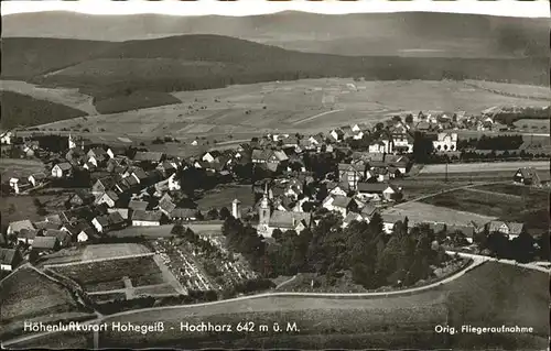 Hohegeiss Hochharz Fliegeraufnahme Kat. Braunlage