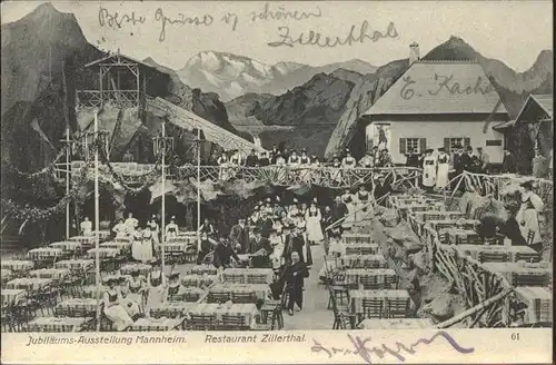 Mannheim Jubilaeums Ausstellung Restaurant Zillerthal Kat. Mannheim