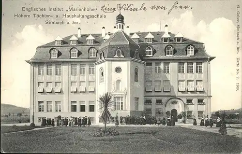 Simbach Inn Englisches Institut Marienhoehe Toechter- und Haushaltungsschule / Simbach a.Inn /Rottal-Inn LKR