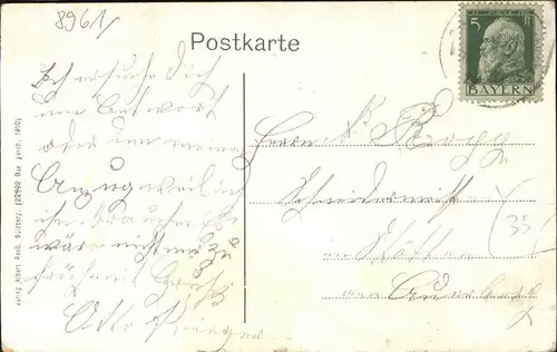 Sulzberg Allgaeu Ortsansicht mit Kirche Tracht Kat. Sulzberg