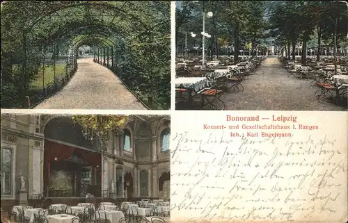 Leipzig Konzert  und Gesellschaftshaus Bonorand Gartenrestaurant Park Kat. Leipzig