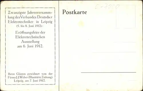 Leipzig Jahresversammlung Verband deutscher Elektrotechniker Ausstellung Kat. Leipzig