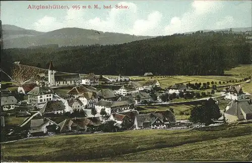 Altglashuetten Teilansicht Kirche Kat. Feldberg (Schwarzwald)