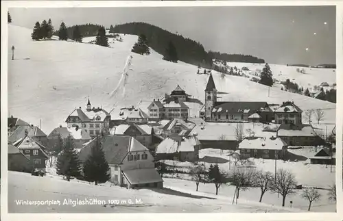 Altglashuetten Ortsansicht mit Kirche Winterimpressionen Kat. Feldberg (Schwarzwald)
