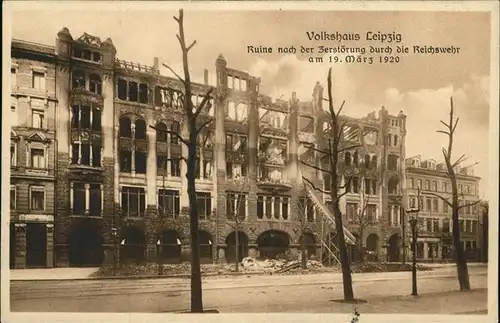 Leipzig Volkshaus Ruine Kat. Leipzig