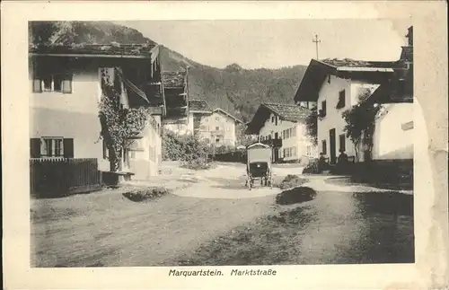 Marquartstein Marktstrasse Pferdekutsche Kat. Marquartstein